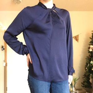 Navy blue dressy top NWT!